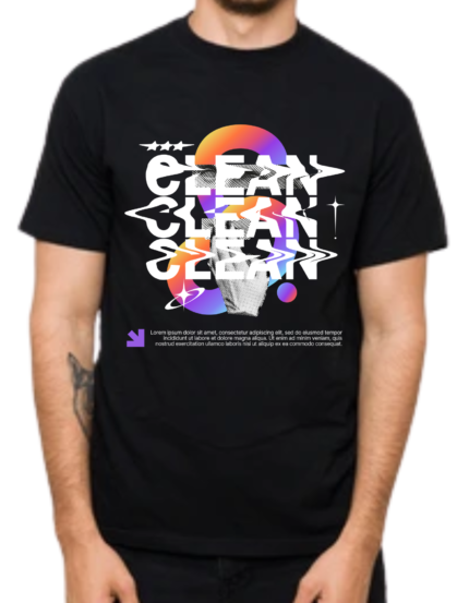 Graphic Print Cotton T-Shirt, Black, Half Sleeve, Casual Wear